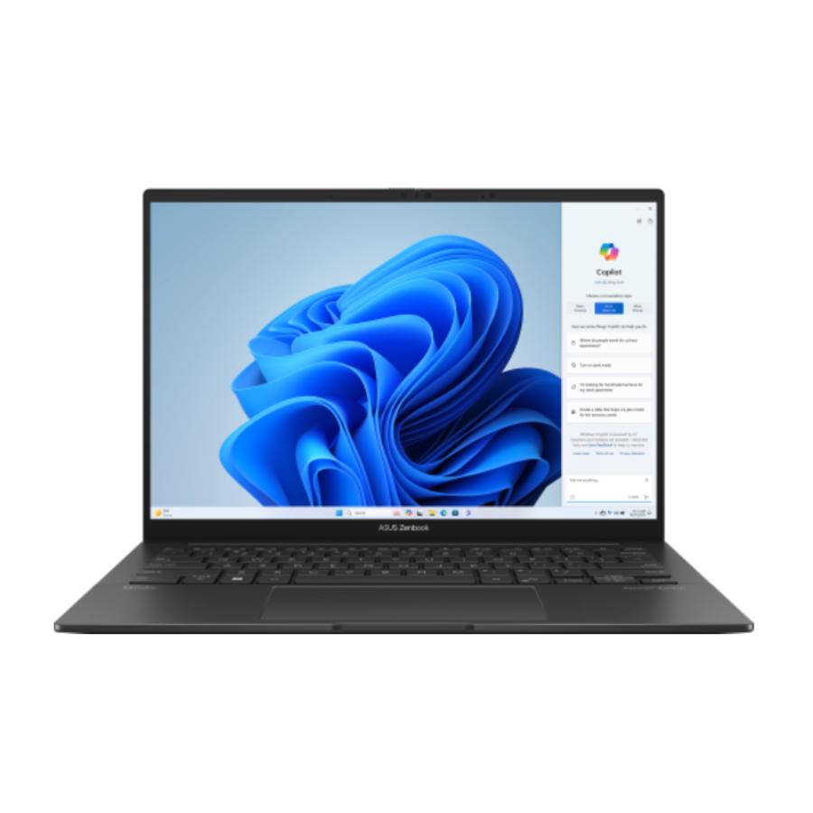 ASUS ZENBOOK 14 Q415MA-U5512 INTEL CORE ULTRA 5-125H INTEL EVO EDITION, 8GB LPDDR5 RAM (ON BD), 512GB M.2 NVMe GEN 4.0, 14 INCH FULL HD, TOUCH SCREEN, WIN 11 HOME, US ENGLING BACKLIT KEY,  JASPER GREY LAPTOP